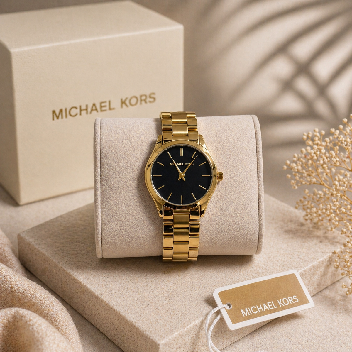 Montre Femmes Michael Kors dore tableu noir