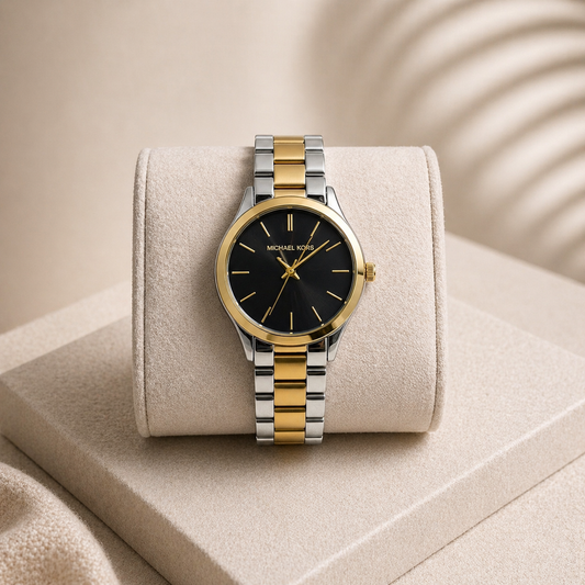Montre Femmes Michael Kors dore&argente tableu noir
