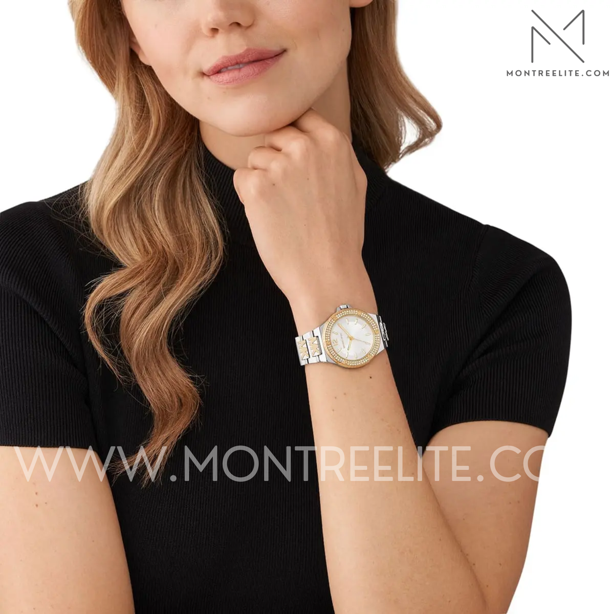 Montre femme Michael kors Lennox Pavé Two-Tone MK7338