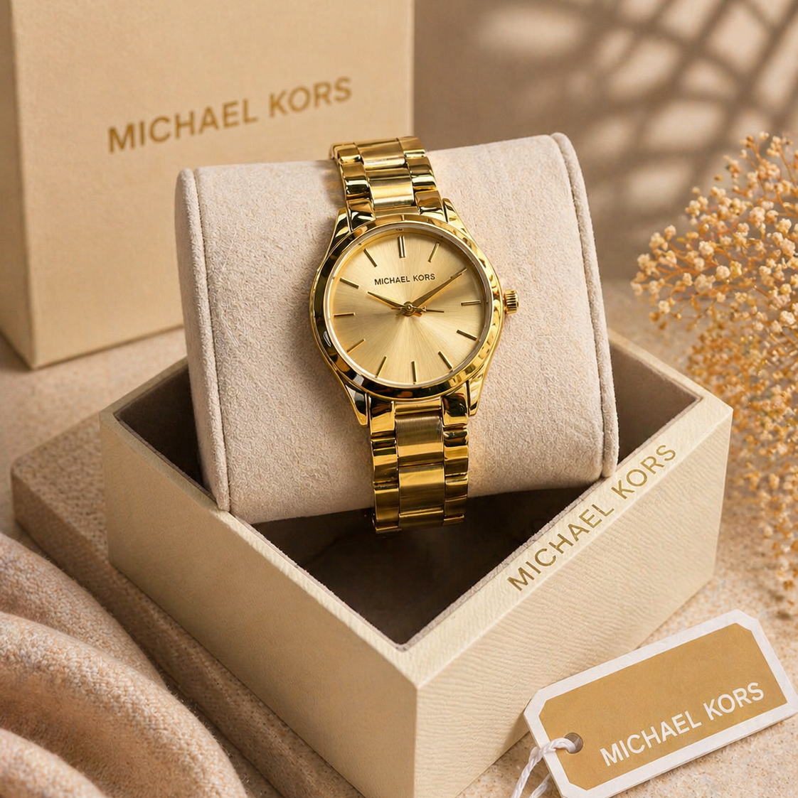 Montre Femmes Michael Kors dore tableu dore