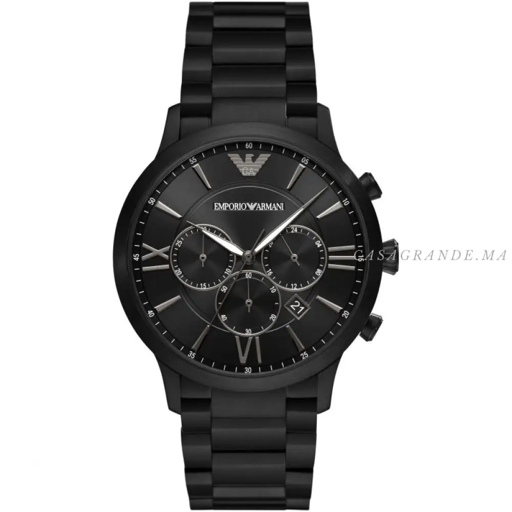 Emporio Armani Men’s Quartz Stainless Steel Black Dial 43mm Watch AR11349