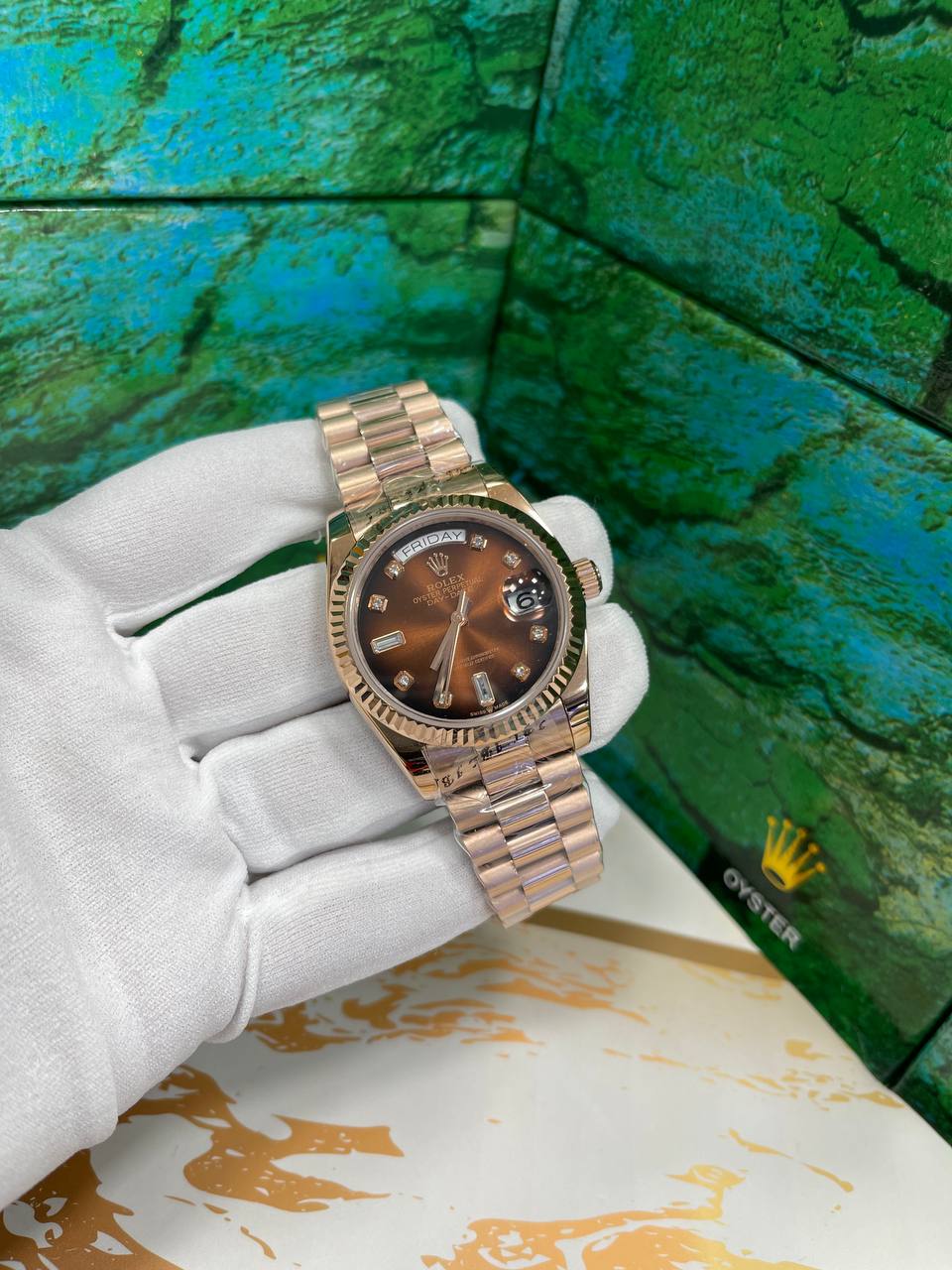 Montre Rolex DayDate Rose Gold Unisex 36mm